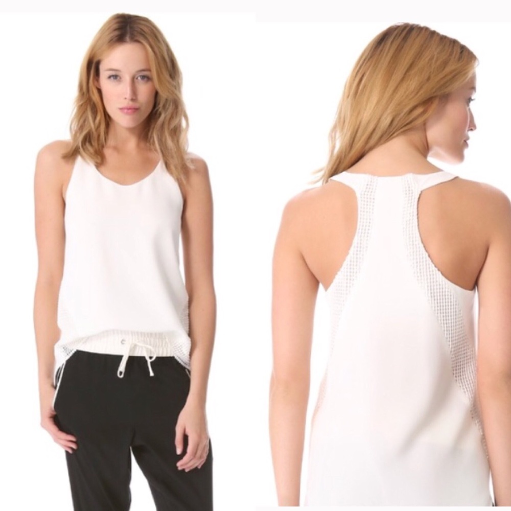 Rag & bone Chieftain white perforated tank top XXS
